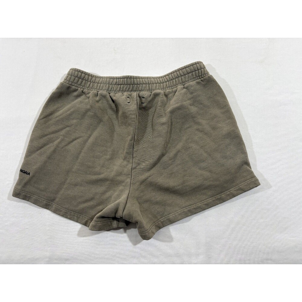 Pangaia Womens Sweat Shorts Beige Organic Recycled Cotton Mini Booty Gym Run S - Picture 7 of 9